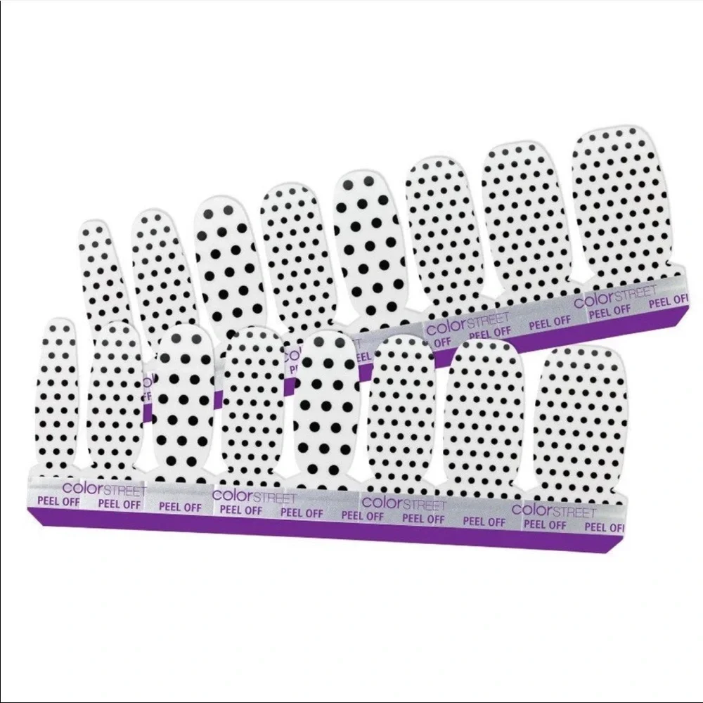 *Retired* Color Street: Polka Dot-Com | Spots Clear Overlay Black Party Spring